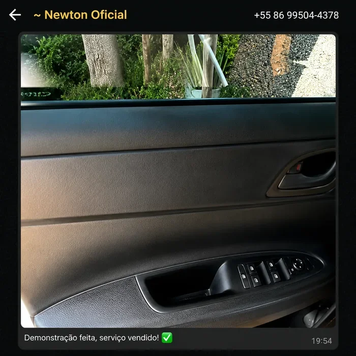 Foto de serviço realizado e vendido enviada por Newton Oficial